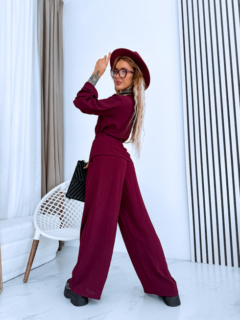 "BRUNETTE 10312" set - burgundy